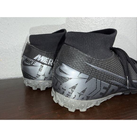 Nike Mercurial Superfly VII 7 Academy Turf Soccer Shoes Mens Size 10 Black Blue - Picture 4 of 8